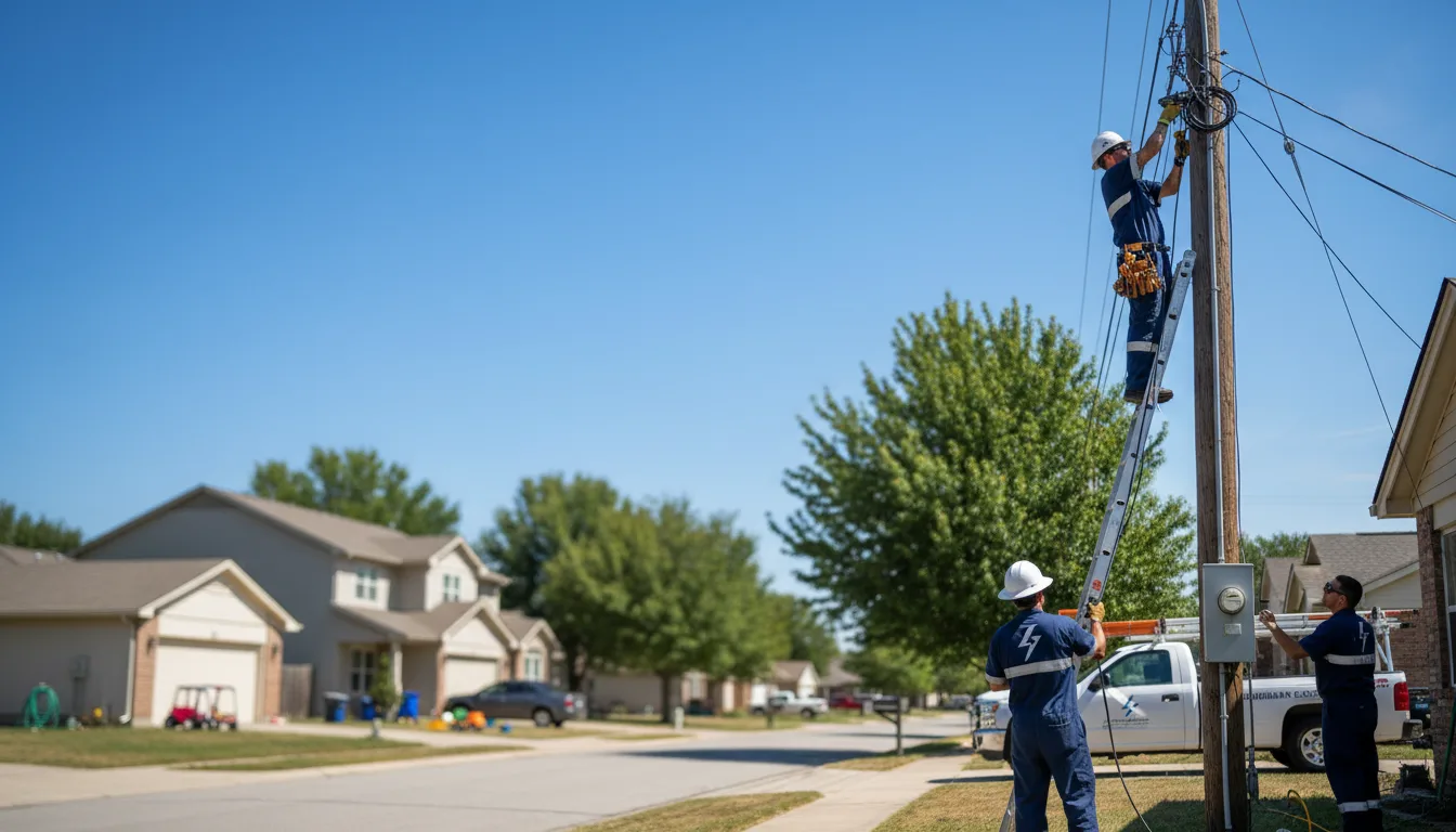 Residential electrician providing installation services in Smithville, OK